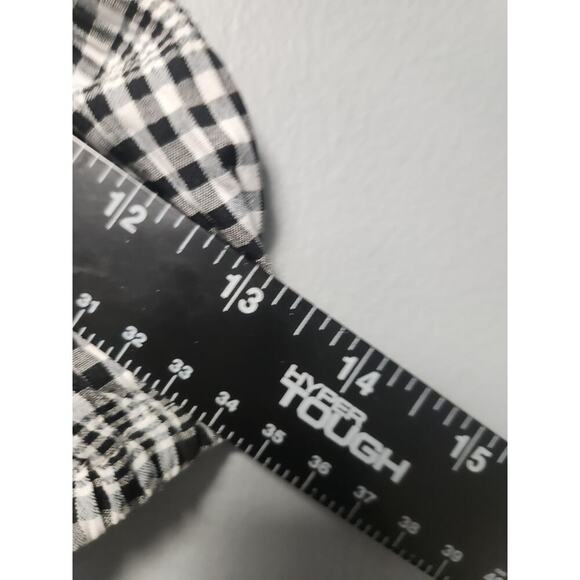 Calvin Klein Black & White Gingham V‑Neck Mini Dress - Picture 9 of 10